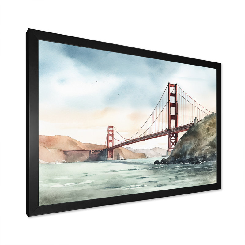 Views of San Francisco I - impression, Cadre photo noir, H 34 po x l 44 po x P 1,5 po