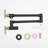 Brass Made Pot Filler, Black & Gold Pot Filler Faucet, Wall Mount Folding Kitchen Sink Pot Filler Faucets, Retractable Single Hole Pot Filler With Two Handles For Sink Stove