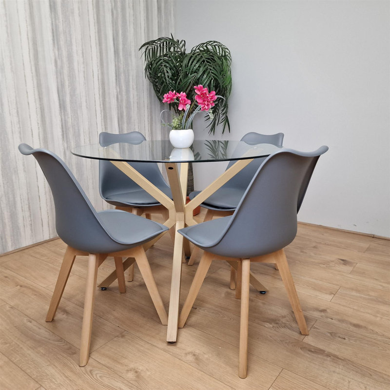 Periheli 4 - Person Dining Set, Gray