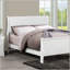 Lit-bateau simple classique blanc avec design Louis Philippe et pieds de support, pour les chambres élégantes-16197229