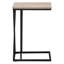 Table d'appoint de chambre à coucher - Stratifié taupe et métal léger