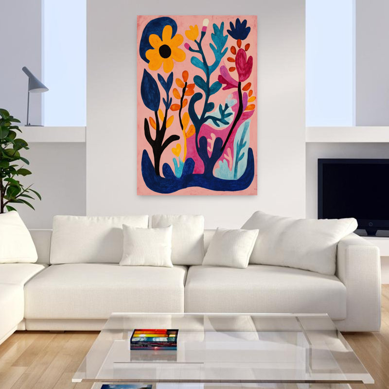 Art contemporain contemporain abstrait, H 48 po x l 32 po