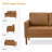 53" W Faux Leather Upholstered Loveseat with Solid Wood Legs -668840539