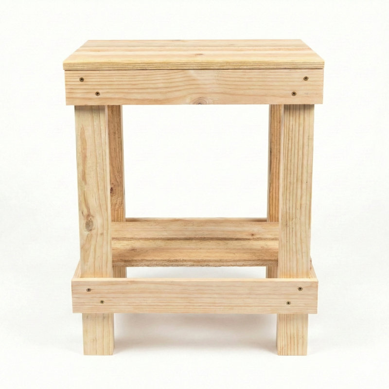 Juliana Solid Wood End Table, Natural, 23" H x 20" W x 13.5" D
