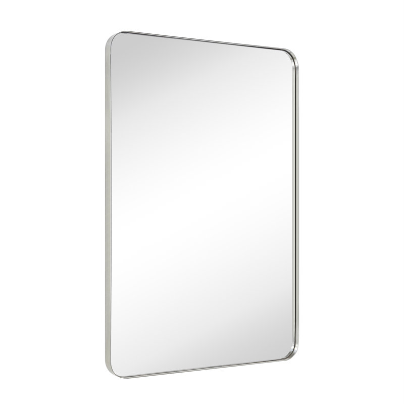 Miroir de salle de bain Javeion, 36 po x 24 po, Nickel brossé