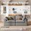 Canapé deux places modulaire Cloud Loveseat de 200 cm (78,7 po), en tissu mousse bicolore doux, sans assemblage requis, pour le salon (gris)-1080835271-1080835293