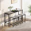 Mikulski 3 - Person Wood Patio Dining Set with Rectangular Table-1349690738-1349690745
