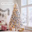 Sapin de Noël à charnières pré-illuminé, recouvert de neige floquée, de 1,37 m à 2,79 m, avec lumières LED.-1008314863