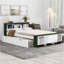 Full Size Platform Bed With Trundle,Storage Headboard And Footboard,USB Charging Design-1387346249