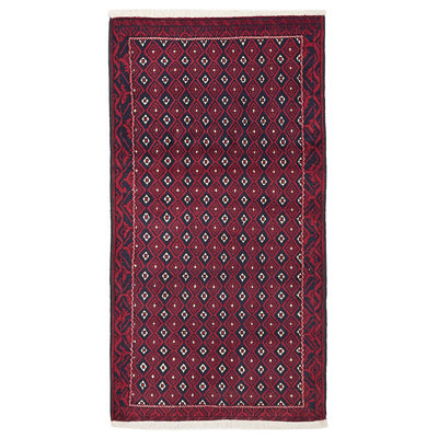 Teimani Navy, Red Rug 3'3" x 6'4"