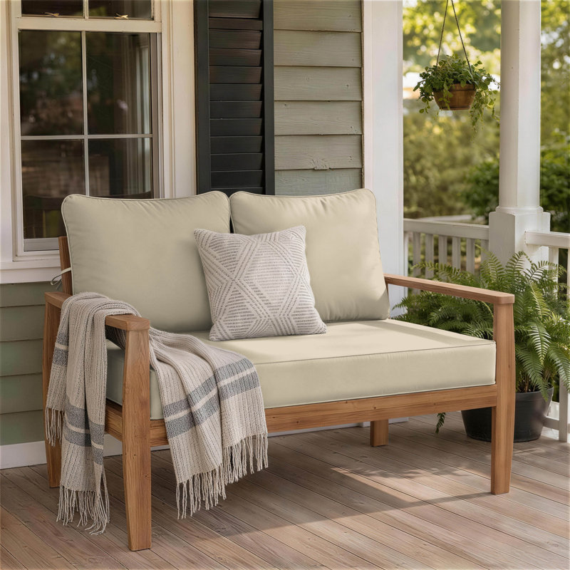 Ensemble de 3 coussins de remplacement de 5 po pour l'extérieur, Crème, crème