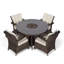 Karas 4 - Person Wicker Patio Dining Set with Round Table , Cushions Included-39926003