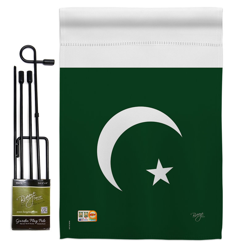 Double Sided 18.5 in. H x 13 in. W Polyester Flag set