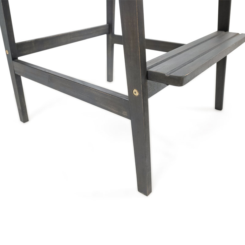 Chaise Adirondack en bois massif Lovina, Gris foncé