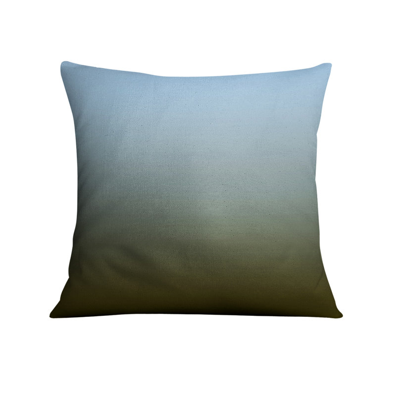 Throw Pillow Cover Only, H 16 po x l 16 po, Bleu / vert ombré 4