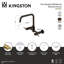 Kingston Brass Concord Double-Handle 2-Hole Wall-Mount Bridge Kitchen Faucet-25314153