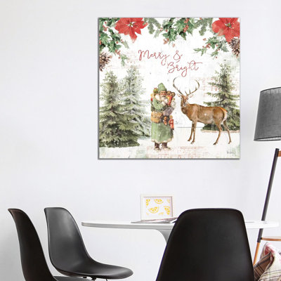 Wooded Holiday III 1 Piece Wrapped Canvas Wall Art