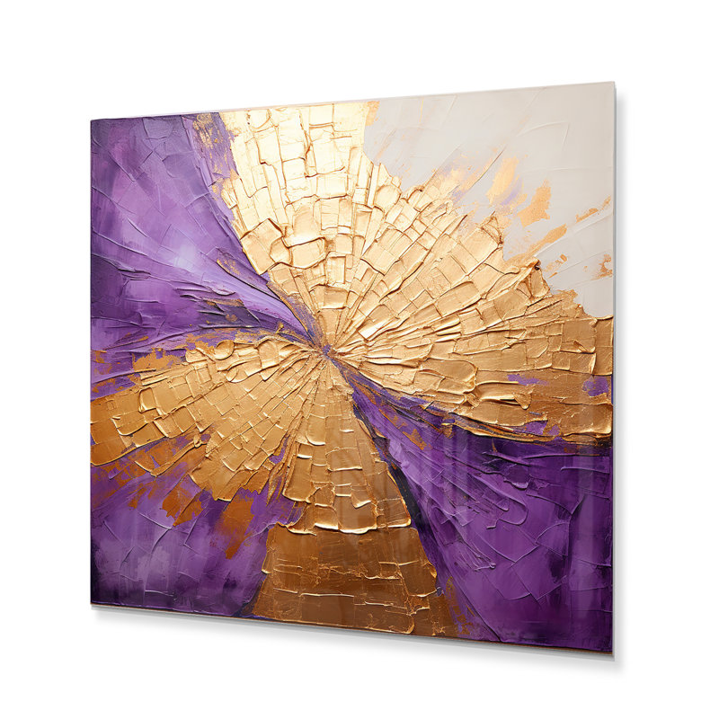 - Impression d'art mural abstrait en métal, H 36 po x l 36 po x P 1,5 po