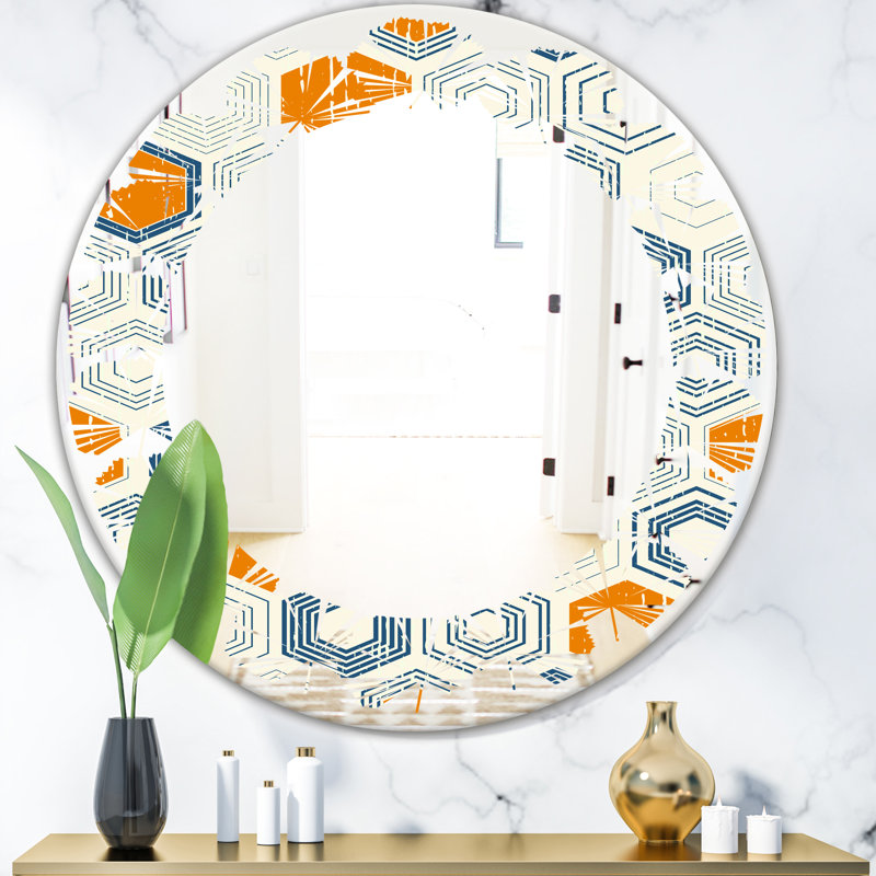 Miroir mural Hexagon, H 31,5 po x l po