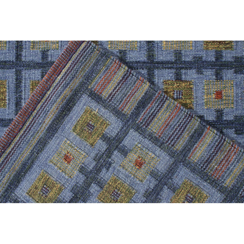 Scandinavian Wool Geometric Area Rug, Rectangle 5' x 7'