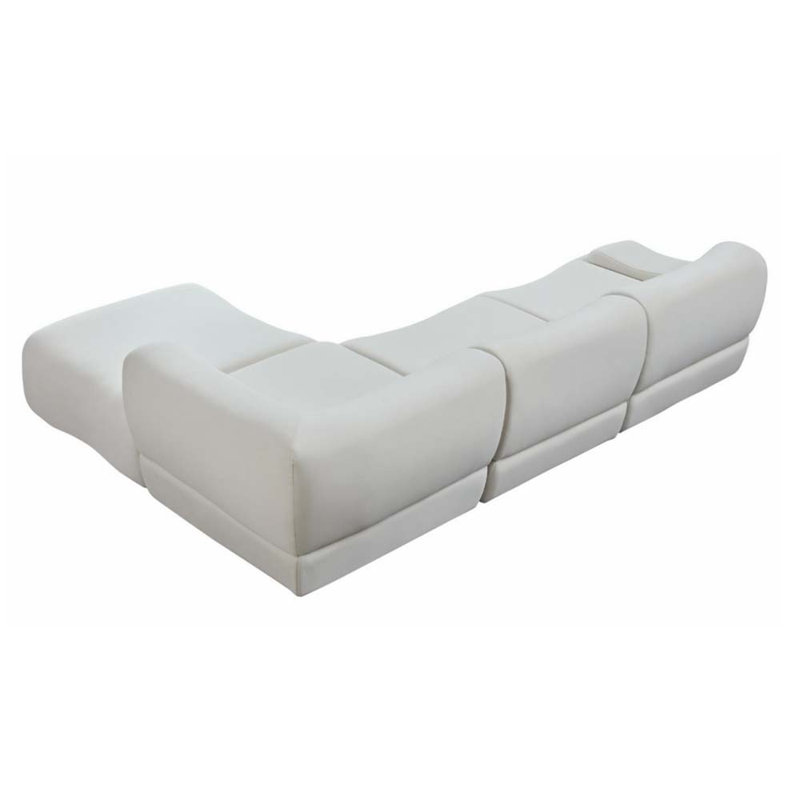 Canapé modulaire Ronique, Tissu blanc