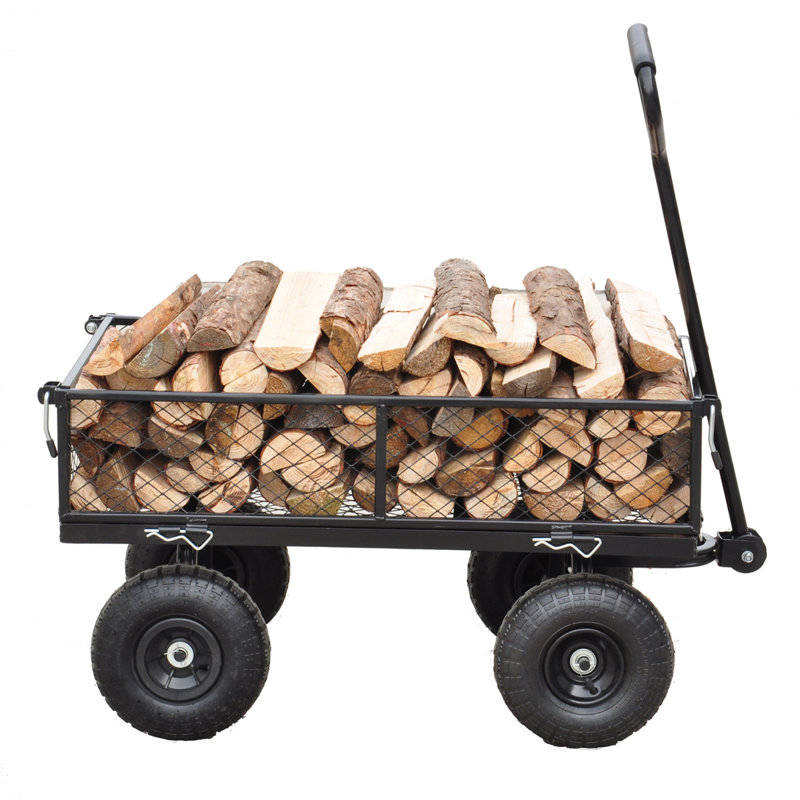 Chariot de jardin Wagon Cart, Noir