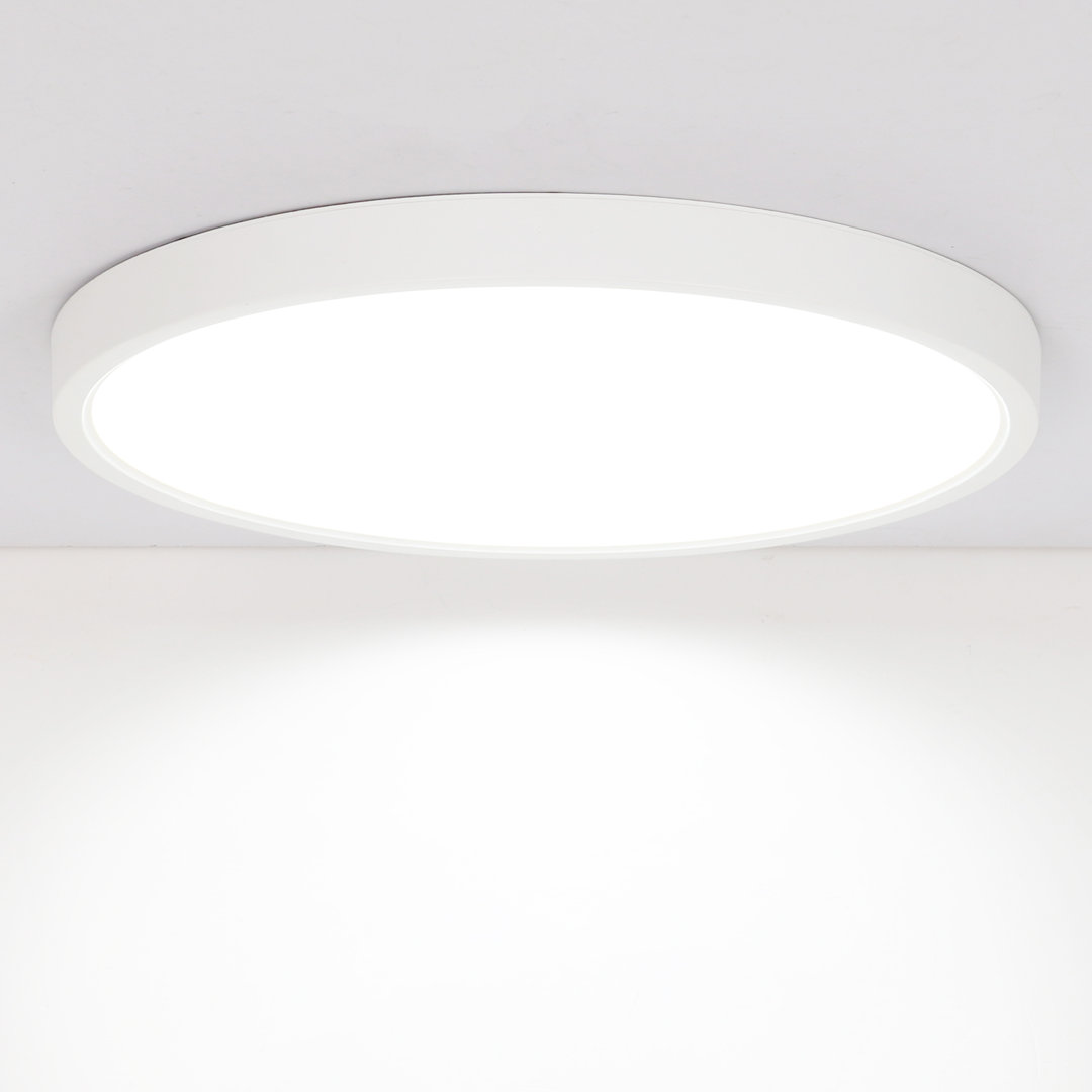 30Cm White Ultra Slim Dimmable LED Flush Mount Ceiling Light With Remote