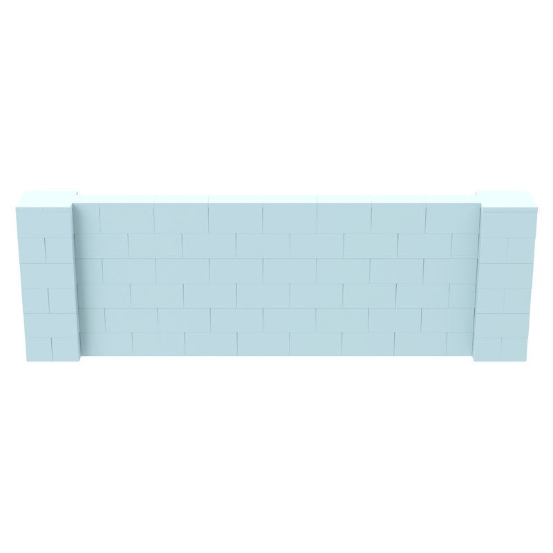 Ensemble mural pour poney Everblock, Bleu clair, H 36 po x l 120 po x P 12 po