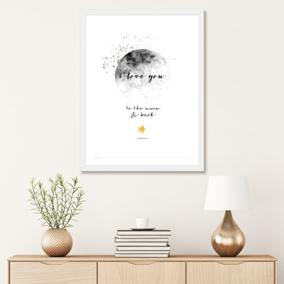 «Moon and Back» par Mercedes Lopez Charro - reproduction d'art textuel