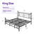 Ajayceon Metal Platform Bed Frame With Vintage-Style Headboard And Footboard-359913784-359204366
