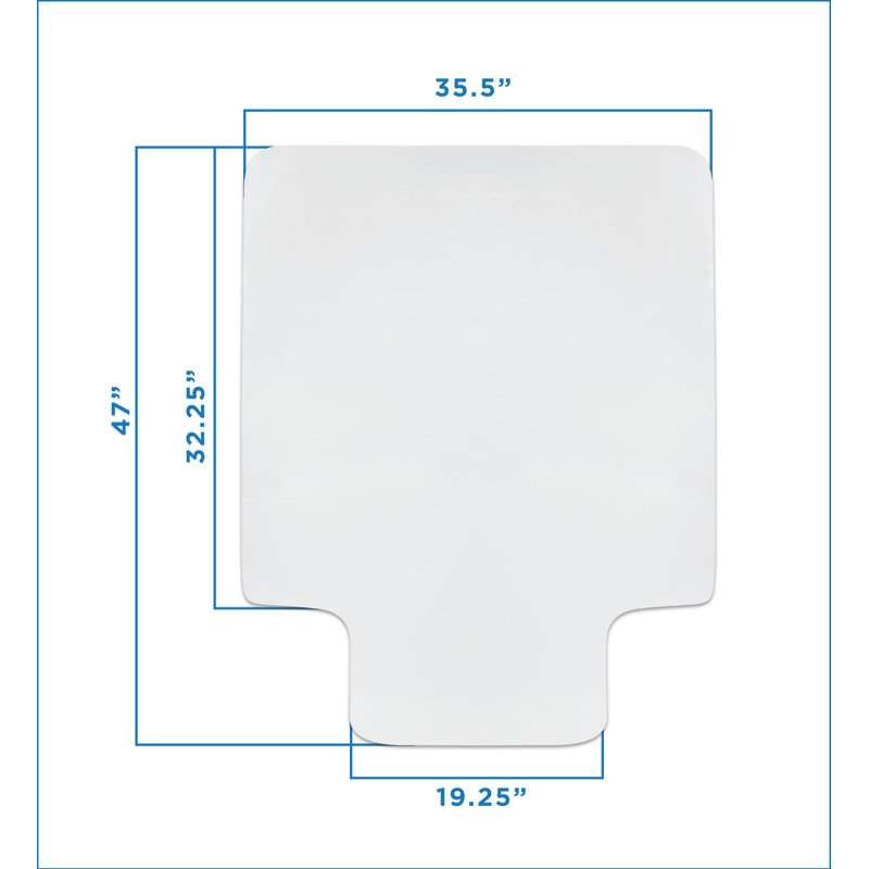 Montez-le! Tapis de chaise de bureau transparent pour plancher de bois franc