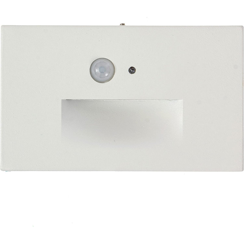 White Aluminum Integrated LED Motion Sensor Step Light