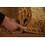 Tapis abstrait floral doré 7 x 10