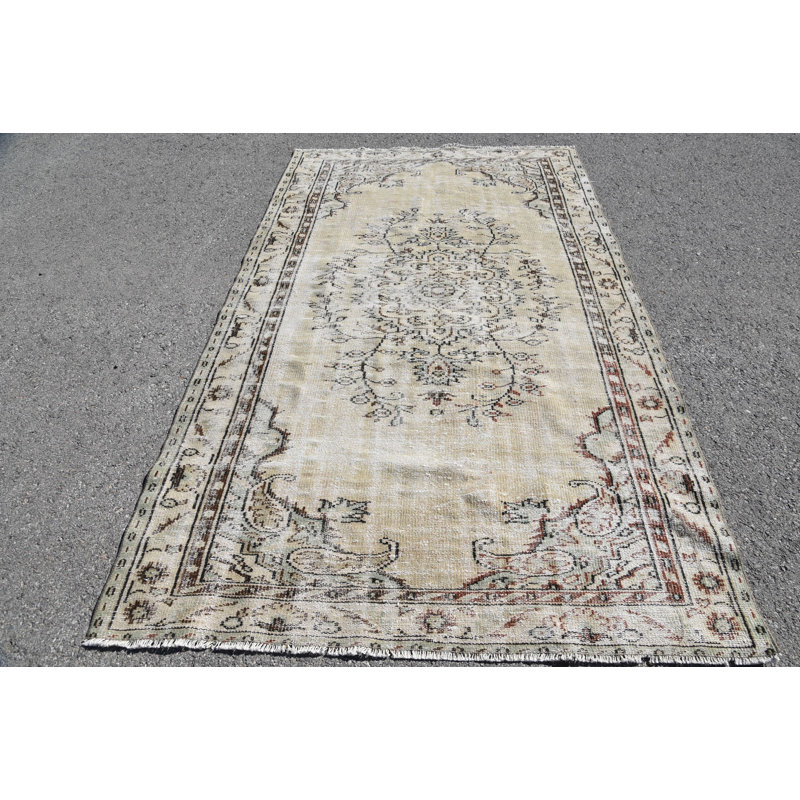 5.2x8.7 ft Large Rugs, Turkish Rug, Vintage Rugs, Home Decor Rug, Beige Floor Rug