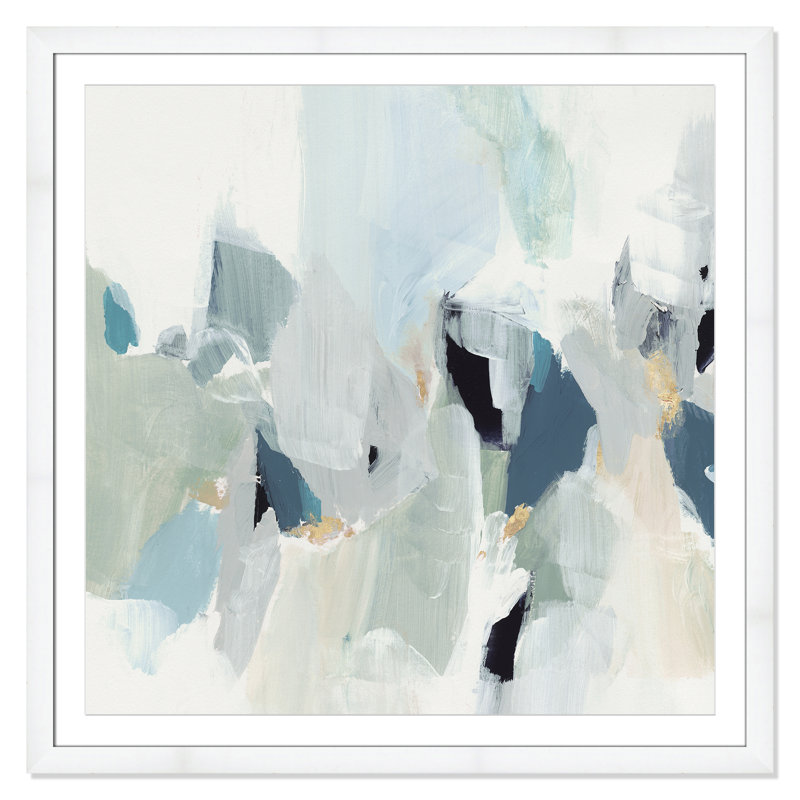 «Little Talks II» par Isabelle Z - reproduction d'art sur toile, H 27,5 po x l 27,5 po, Papier dans un cadre photo, Blanc