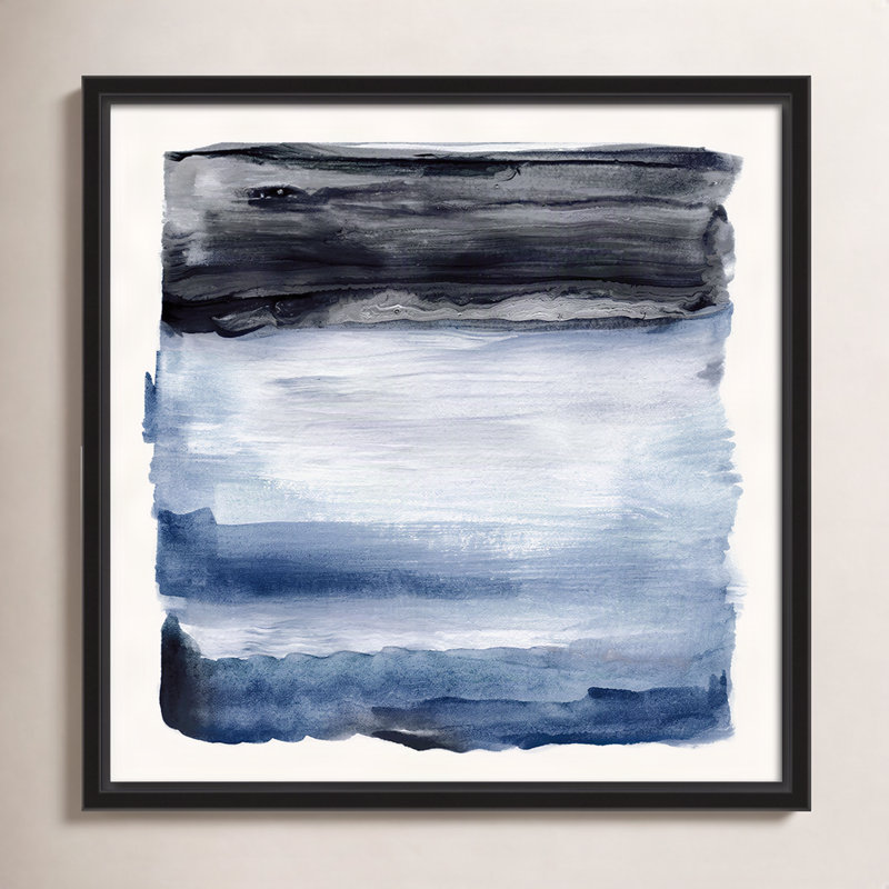 «Navy Sky I» par Nan, Noir, H 13,5 po x l 13,5 po