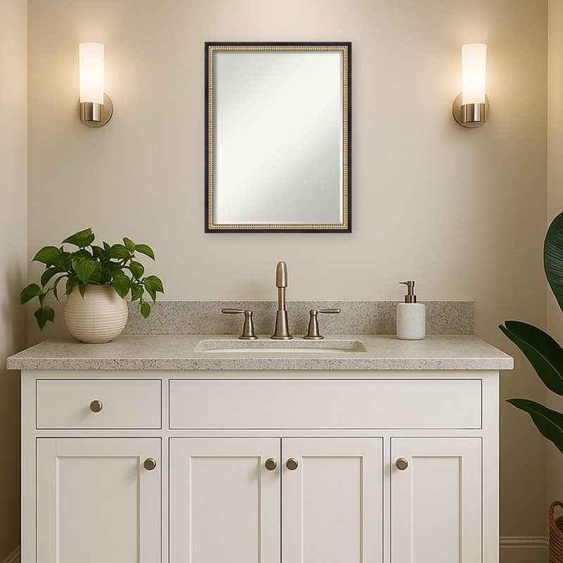 Miroir de salle de bain Petronella, Noir Castellan