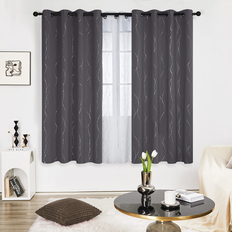 Cohmer Room Darkening Curtain Pair, Light Purple, 42" W x 95" L