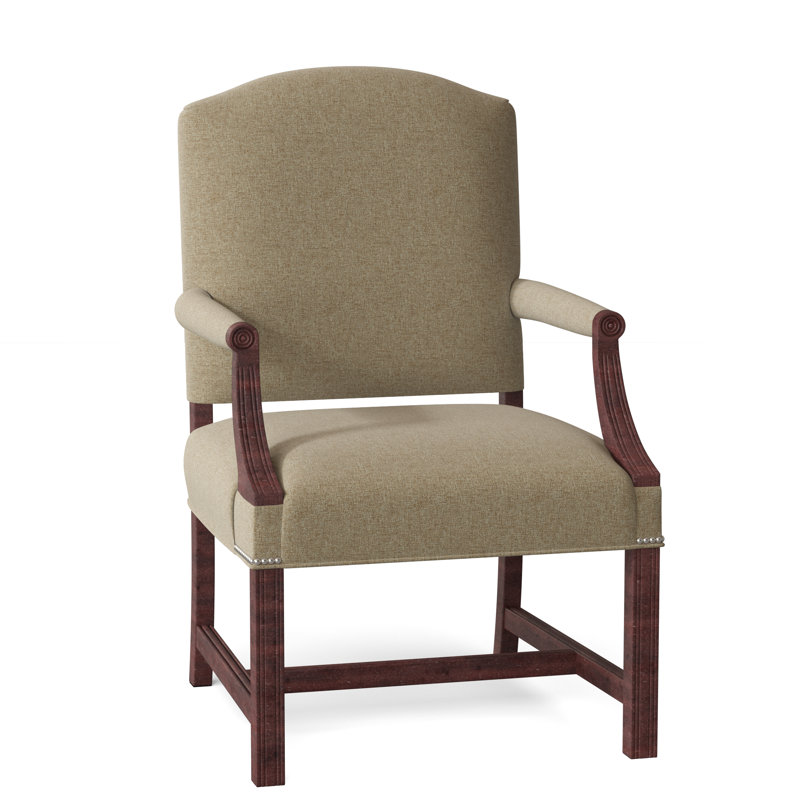 Fauteuil de 24,5 po de large Phillips, Nickel noir, Espresso, 7608 Cream