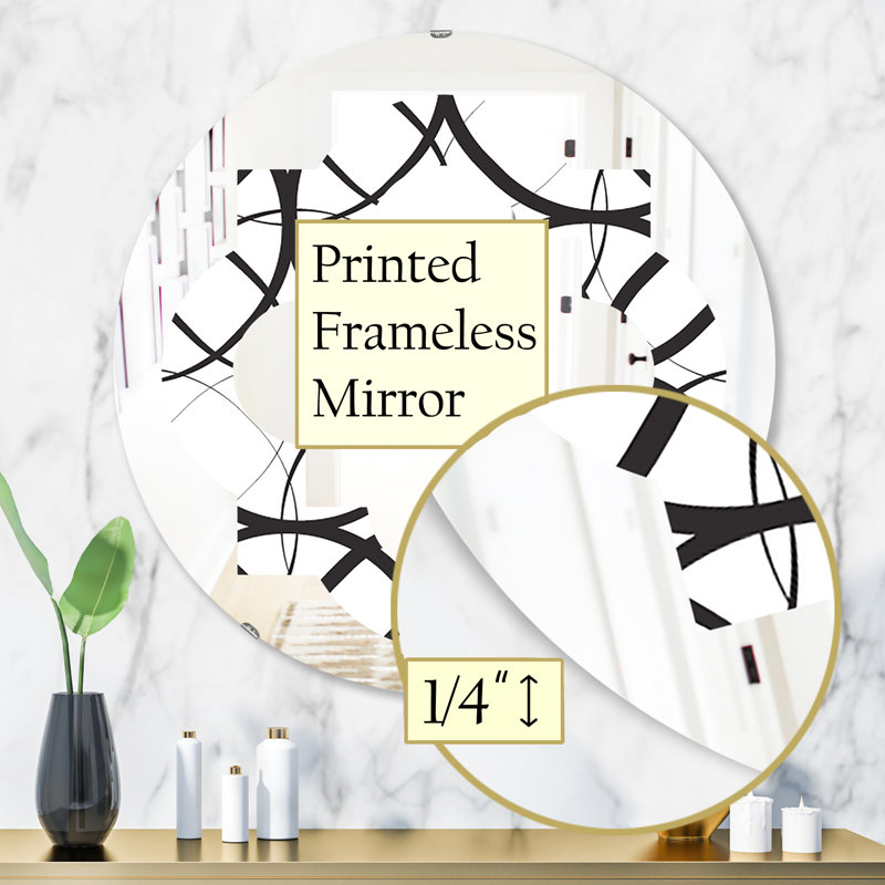 Miroir mural Quatrefoil, H 31,5 po x l po