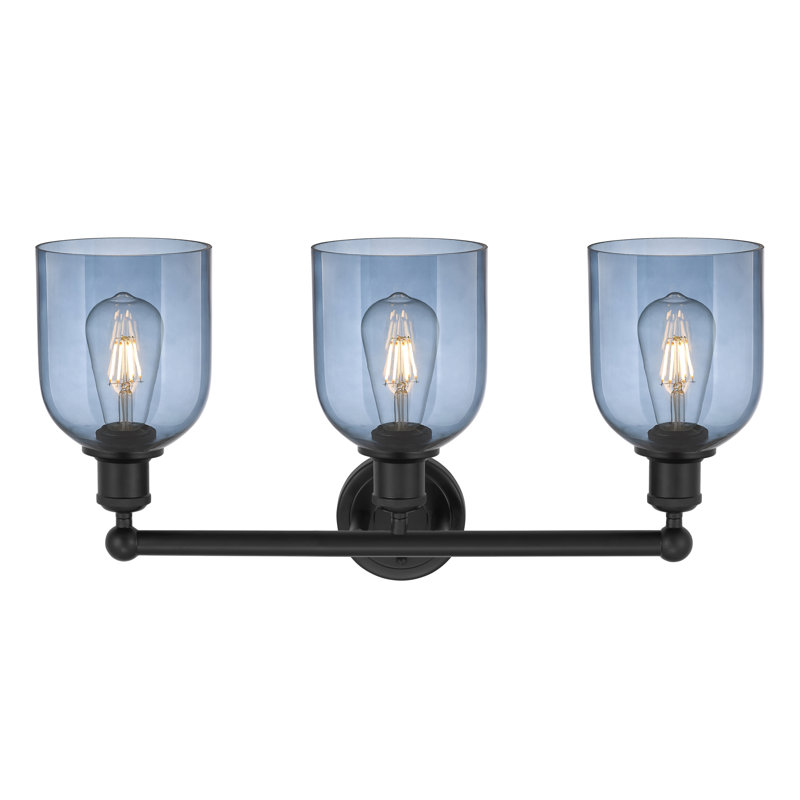 Allysson 3 - Light Dimmable Vanity Light, Princess Blue, Matte Black