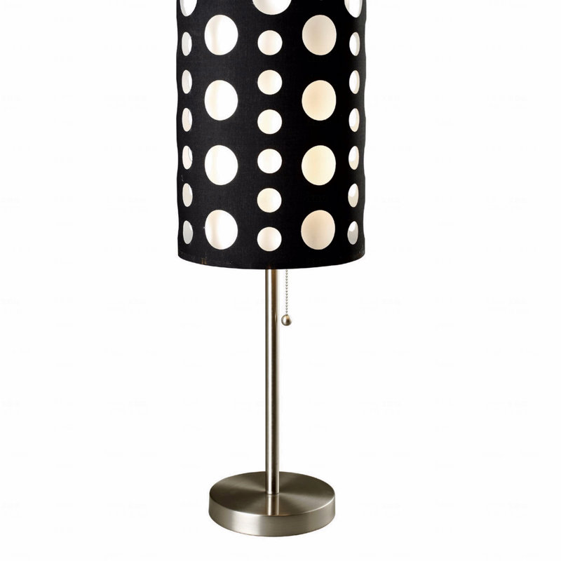 Lampe de table - 33 po de haut en métal, design rétro, Blanc
