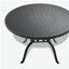 Ensemble de 7 pièces de mobilier de patio en aluminium coulé avec cadre noir et coussins de siège rouges-380373253