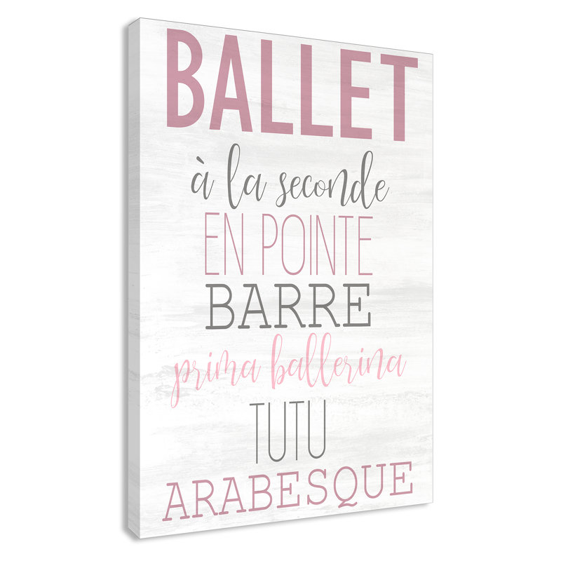 Ballet toute la journée 2, H 36 po x l 24 po x P 1,5 po, Toile
