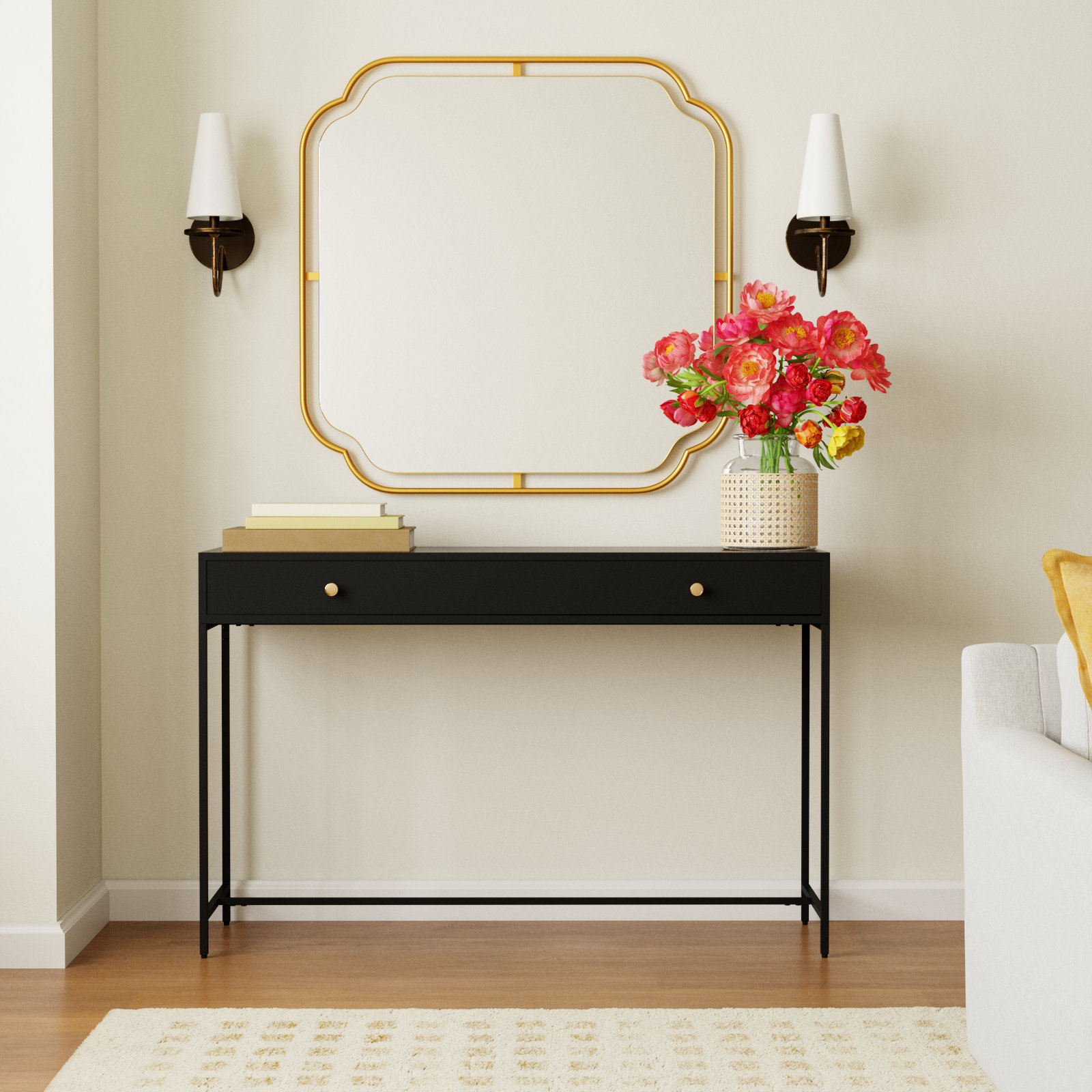 Springer 48'' Console Table, Black