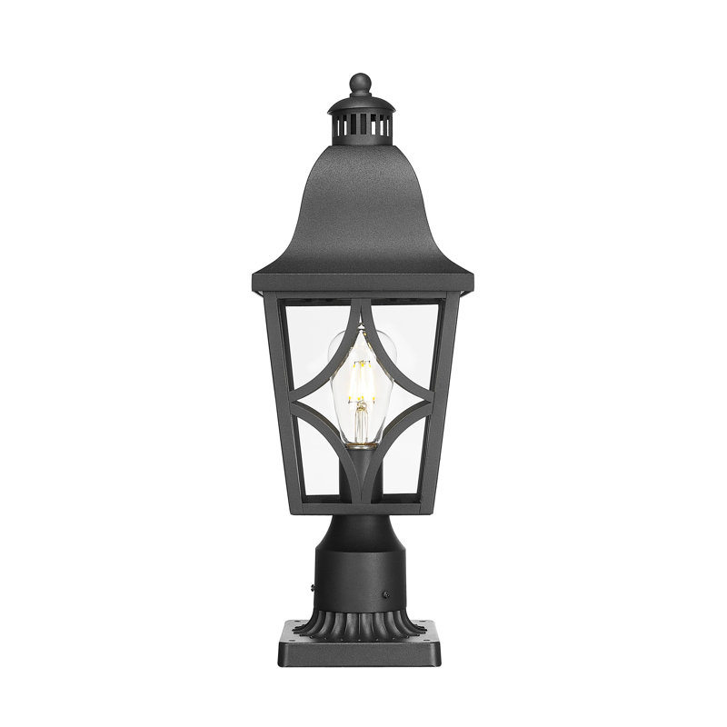 Luminaire extérieur pour lampadaire, boîtier en aluminium imperméable avec verre, poteau de clôture pour terrasse, jardin, sentier (paquet de 2)