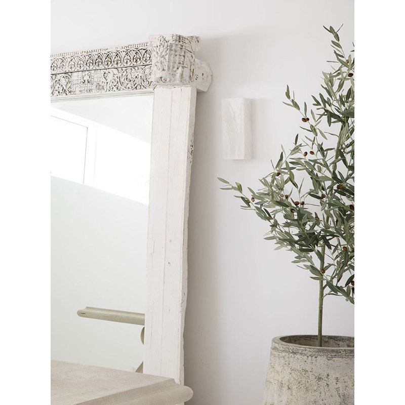 Times Alabaster LED Wall Sconce IP44 Bathroom Wall Light, Wet Rated