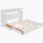 Grand lit en bois luxueux avec armoire, tablette et prises intégrées pour une organisation et un confort améliorés-411921947