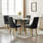 Rayon Cloth Flocking Chenille Dining Chairs Channel Kitchen Dinner Chair Comfy Fabric Upholstered Accent Chair For Dining Room With En Stainless Steel Plating Legs,Set Of 2-897679002