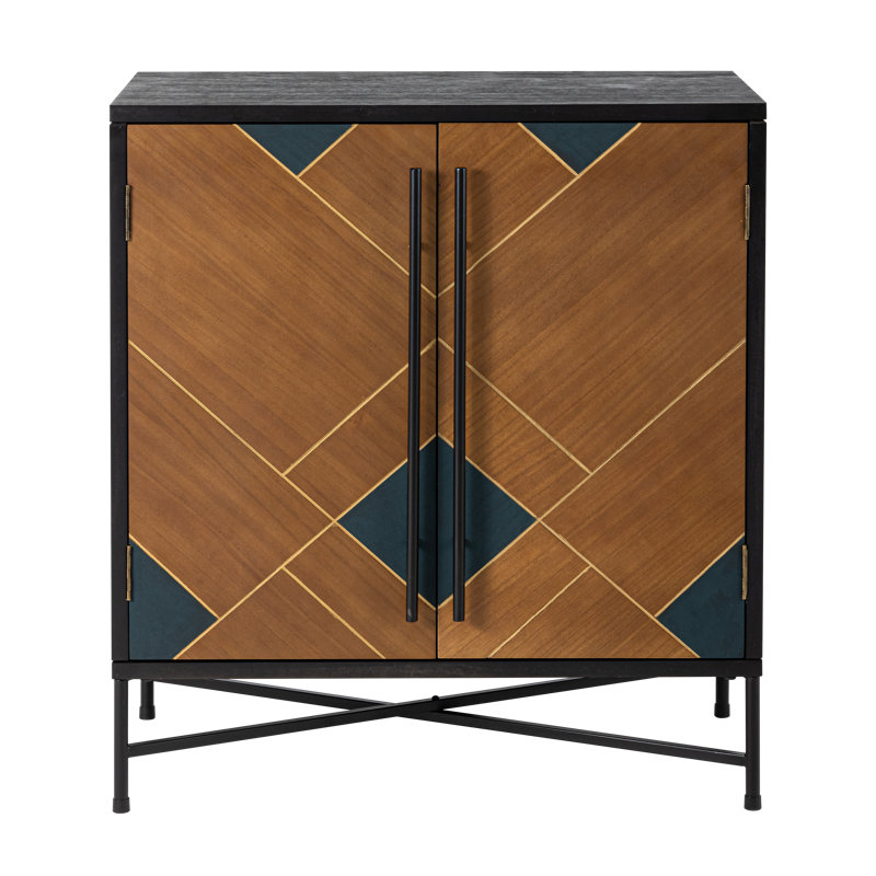 Modern Storage Cabinet With Geometric Pattern
